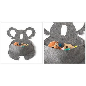 Gray Koala Pouch Pals Kids Hanging Wall Storage for Bedroom or Playroom   291819636693